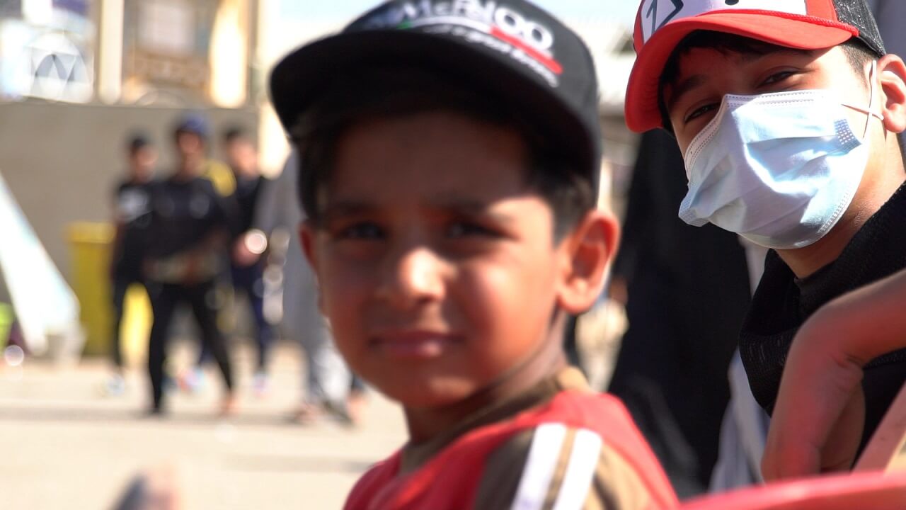 کودکان عراقی در مسیر اربعین
