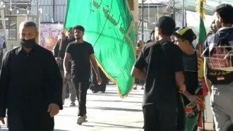 زوار حضرت ابا عبد الله علیه السلام در مسیر پیاده روی اربعین