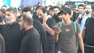 نمایی دیگر از پیاده روی زائرین آقا ابا عبد الله علیه السلام