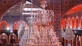 صحن و سرای زیبای حرم ابا عبد الله علیه السلام