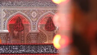 نمایی از سرسرای حرم مطهر حضرت سید الشهدا علیه السلام