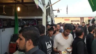 موکب پذیرایی از زوار با چلومرغ