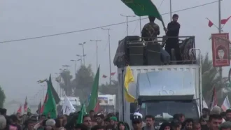 نمایی از حضور گسترده زوار امام حسین علیه السلام در پیاده روی اربعین