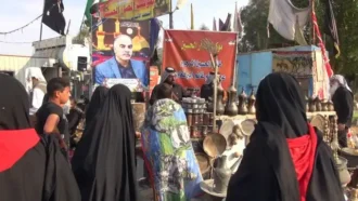 موکب ها و فروشنده های مسیر پیاده روی