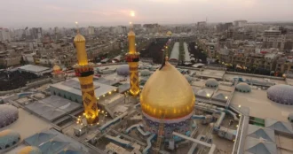 تصویری از بین الحرمین و حرمین شریفین در یک قاب