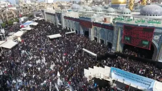 شلوغی جمعیت در اطراف حرم حضرت عباس (علیه السلام)