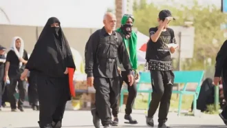 پیر و جوان به زیارت اربعین آمده اند