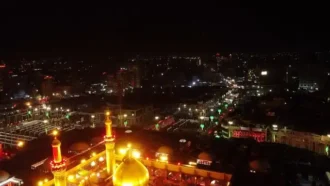 فیلم هوایی از حرم امام حسین (علیه السلام) و محدوده اطراف آن